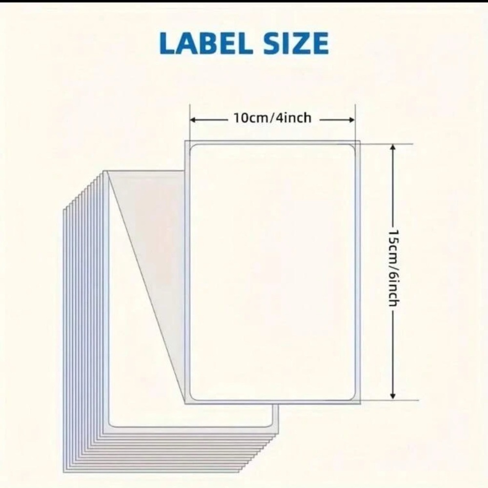 4x6” Direct Thermal Shipping Labels for Zebra & Rollo Printers, Fanfold, 500 PC - Picture 4 of 16